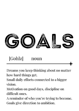 Goals Definition Poster