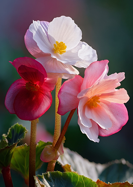 Vibrant Begonia Flowers