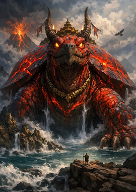 Giant Lava Turtle God