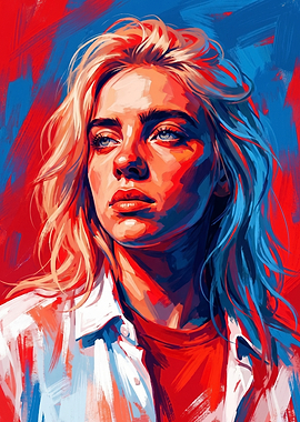 Billie Eilish Pop Art Portrait