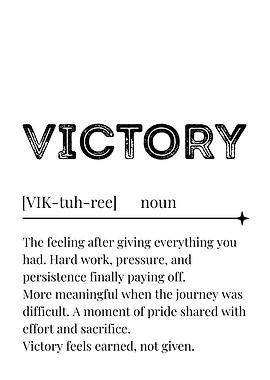 Victory Definition Poster