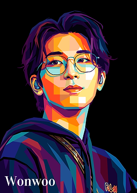 Wonwoo Pop Art Portrait
