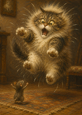 Scared Cat and Mouse
