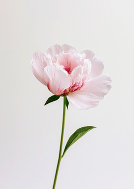 Single Pink Peony Flower