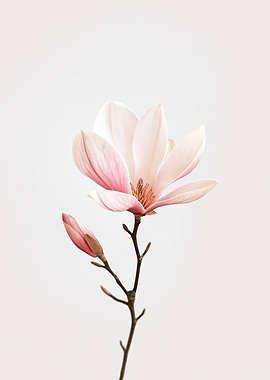 Magnolia Flower and Bud