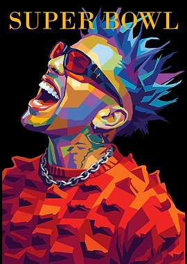 Super Bowl Pop Art Portrait
