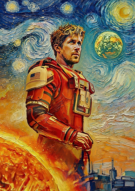 Starry Night Style Poster Art
