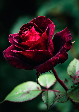 Dark red rose flower photography