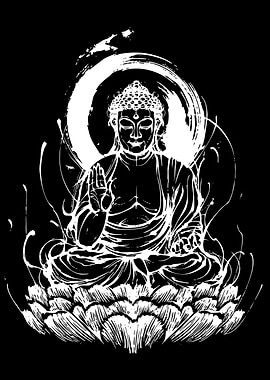 Buddha on Lotus Flower