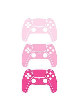 Pink Gaming Controllers