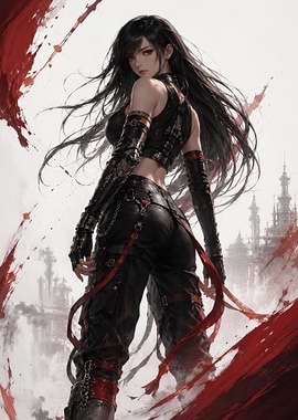 Tifa Lockhart in Black Outfit