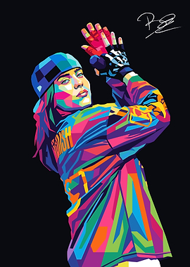 Billie Eilish Pop Art Portrait