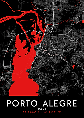 Porto Alegre Dark Map