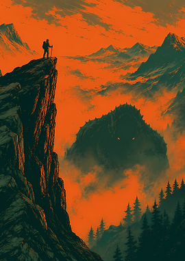 Hiker Confronts Giant Mountain Monster