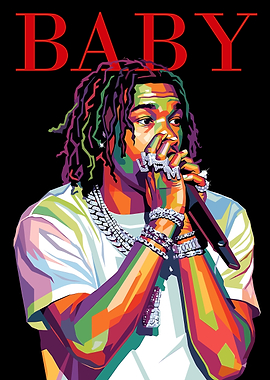 Lil Baby Pop Art Portrait