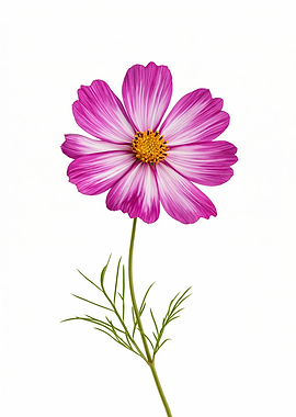 Pink and White Cosmos Flower