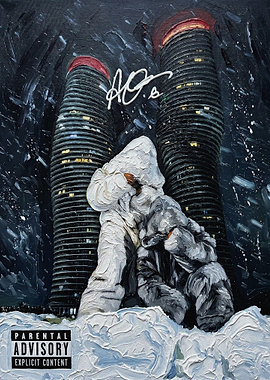 Winter Cityscape with Figures