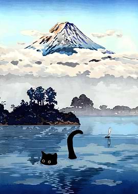Black Cat Loch Ness Monster
