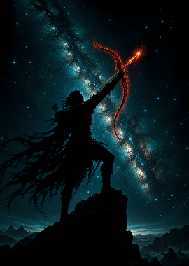 Archer aiming at the stars