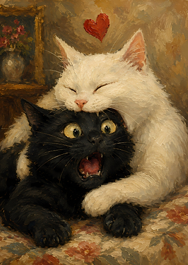 Playful Cats Painting