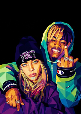 Pop Art Portrait of Two Musicians