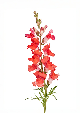 Red and Pink Snapdragon Flower