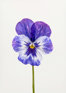 Purple and White Pansy Flower
