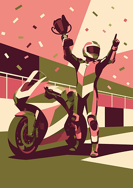 MotoGP Racer Wins Trophy