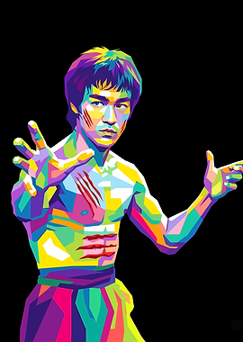 Bruce Lee Pop Art Portrait