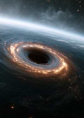 Black Hole Devouring Planet