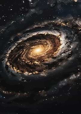 Swirling Galaxy in Deep Space