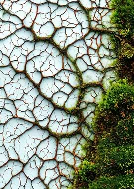 Mossy Cracked Surface