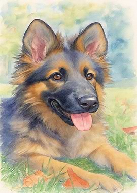 German Shepherd Dog Portrait