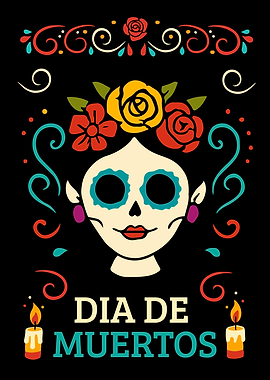 Dia de Muertos Sugar Skull Art