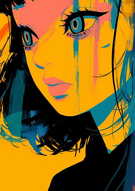 Vibrant Anime Portrait