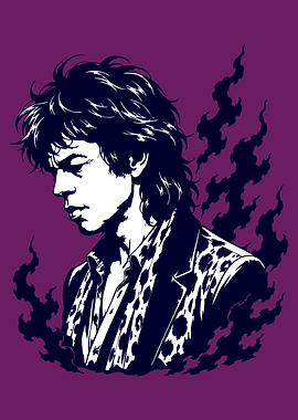 Rockstar in a leopard shirt