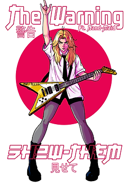 Rock Band Girl with Guitar