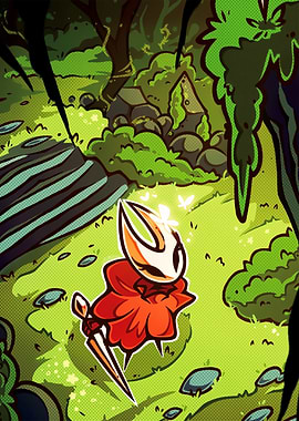 Hornet in a Lush Forest