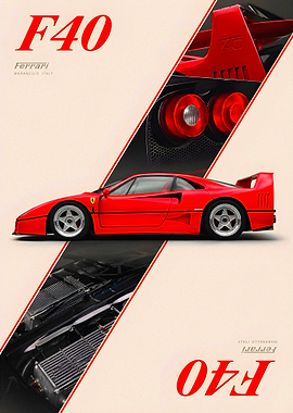 Ferrari F40 Poster