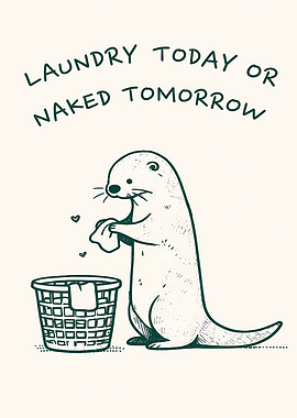 Otter Doing Laundry