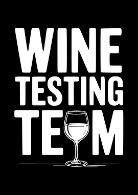 Wine Testing Team Text Art