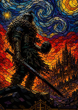 Knight with Sword and Skull