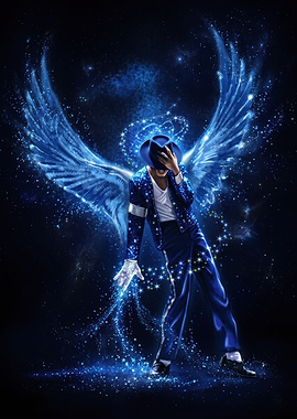 Michael Jackson with Cosmic Wings