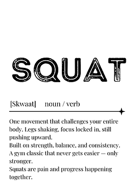 Squat Definition Poster