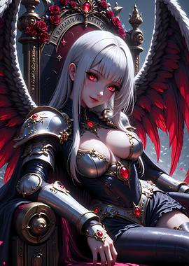 Dark Angel Queen on Throne