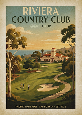 Riviera Country Club Vintage Poster