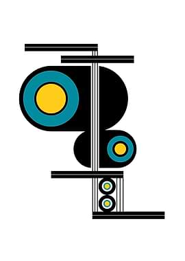 Abstract Geometric Composition with Circles and Lines
