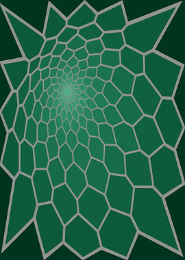 Green Hexagonal Pattern Tunnel