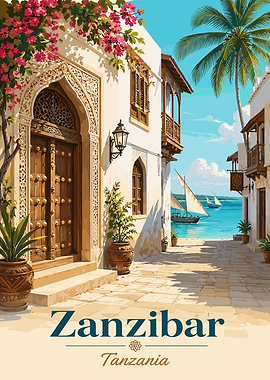 Zanzibar, Tanzania Travel Poster