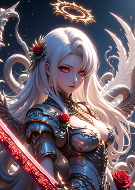 Anime Angel Warrior with Sword